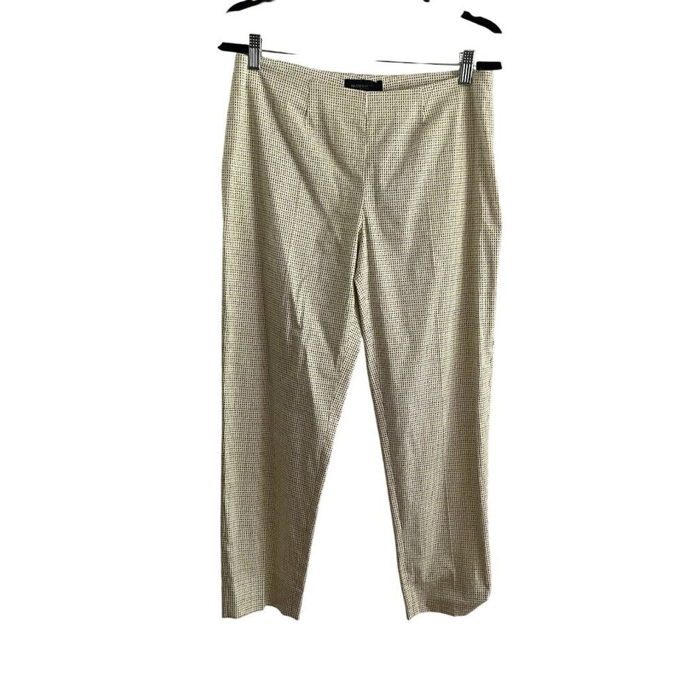 Piazza Sempione Women Sz 44 US 8 Yellow Printed Audrey Cropped Ankle Pants NWT